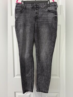 Old Navy Black Washed Rockstar Super Skinny Jeans Size 14